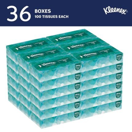 Kleenex® Professional Facial Tissue (21400), 2-Ply, White, Flat Facial Tissue Boxes for Business (100 Tissues/Box, 36 Boxes/Case, 3,600 Tissues/Case)